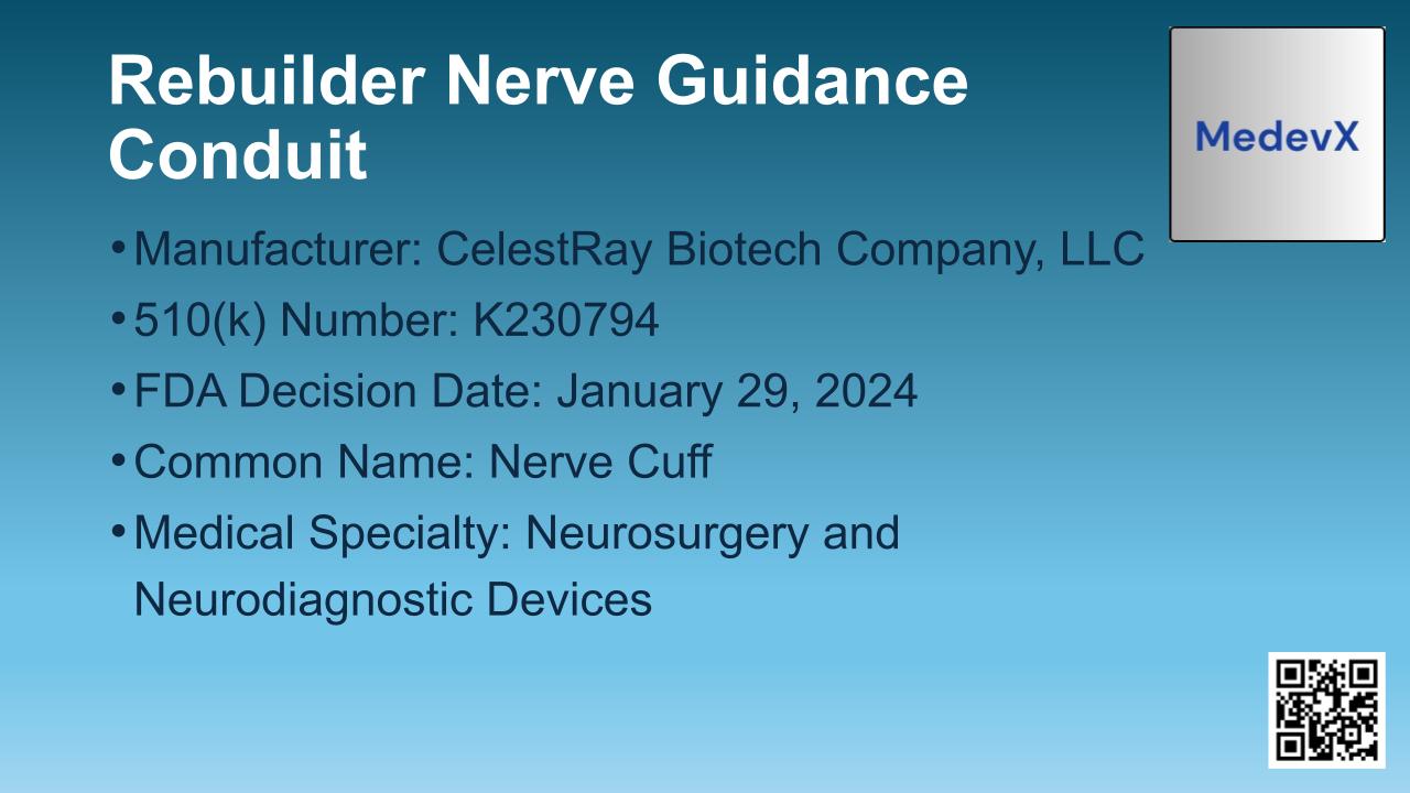 Rebolder Rebuilder Nerve Guidance Conduit – Medevx
