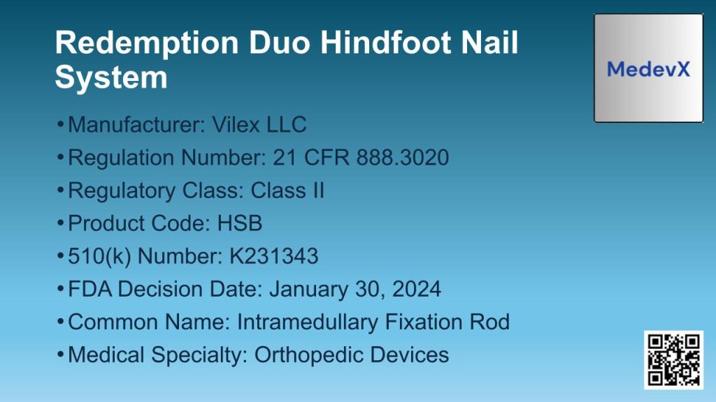 Redemption duo hindfoot nail system