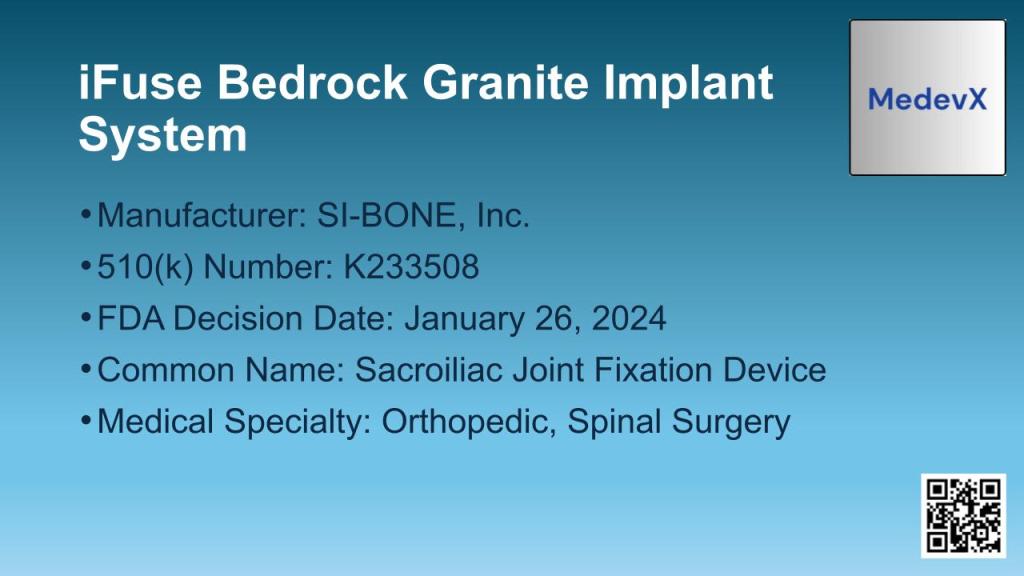 iFuse Bedrock Granite Implant System