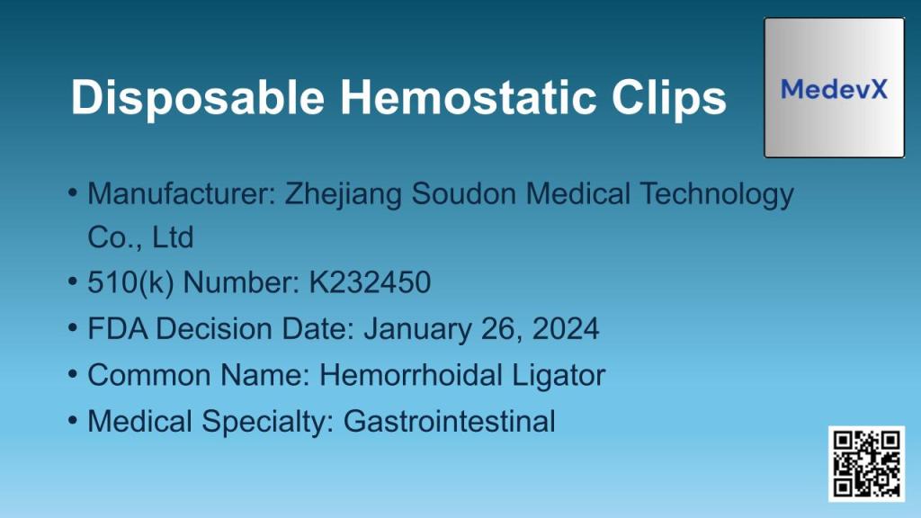 Disposable Hemostatic Clips