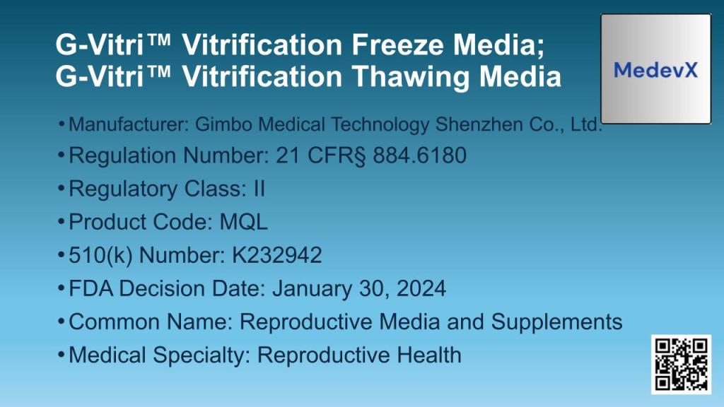 G-Vitri Vitrification Freeze Media; G-Vitri Vitrification Thawing Media